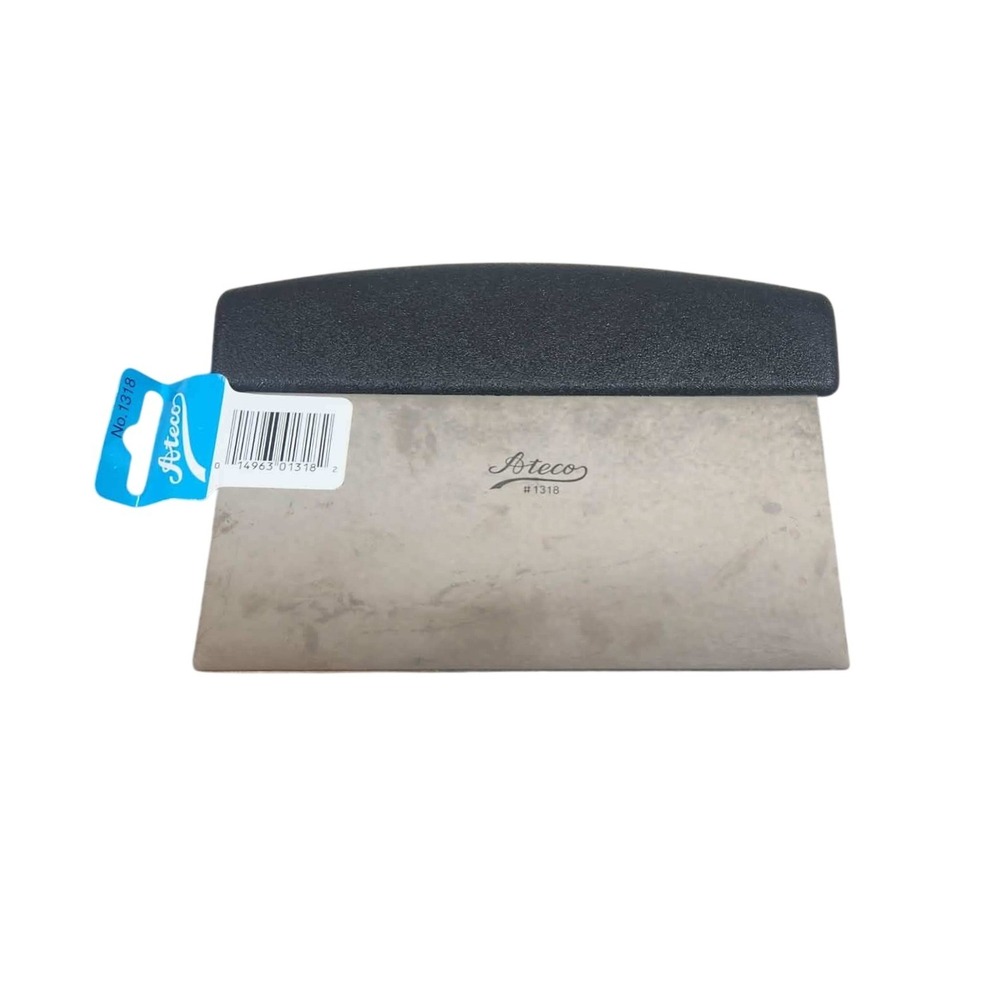 Ateco Dough Scraper 1318‎ Stainless Steel Black Handle Kitchen Tool